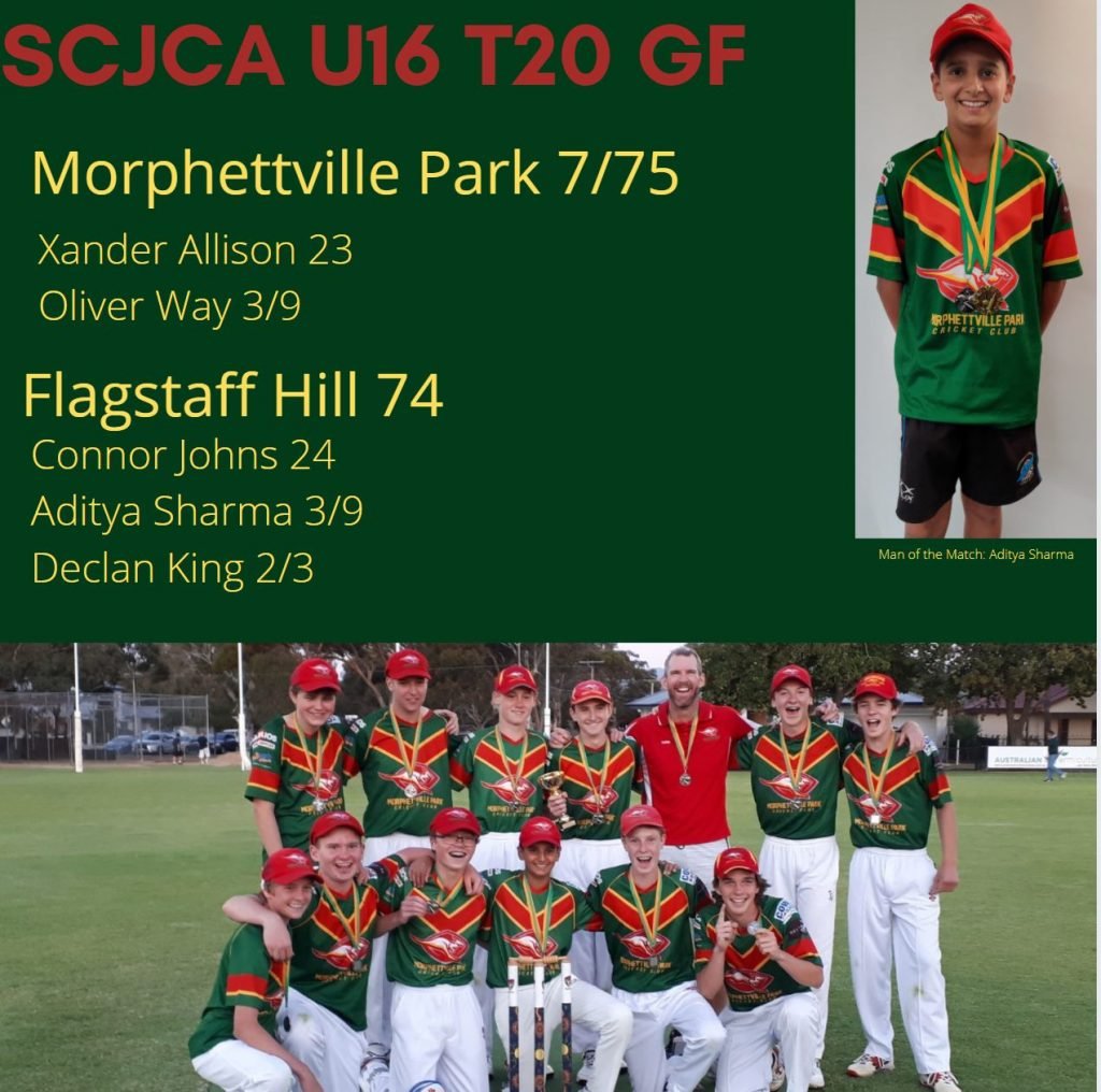 South Central Junior Cricket Association Under 16 Grand Final Result